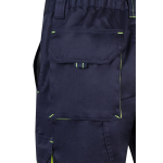 Two-tone cotton-polyester work shorts – 240 g/m2, Velilla yellow colour sixth view