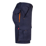 Two-tone cotton-polyester work shorts – 240 g/m2, Velilla orange colour fourth view