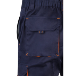 Two-tone cotton-polyester work shorts – 240 g/m2, Velilla orange colour sixth view