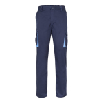 Cotton-polyester multi-pocket work trousers – 200 g/m2, Velilla light blue colour second view