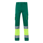 High-visibility cotton-polyester work trousers – 240 g/m2, Velilla green colour second view