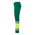 High-visibility cotton-polyester work trousers – 240 g/m2, Velilla green colour third view