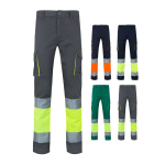 High-visibility cotton-polyester work trousers – 240 g/m2, Velilla various colours