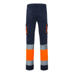 Two-tone stretch multi-pocket work trousers – 240 g/m2, Velilla orange colour