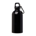 Recycled stainless steel bottle, carabiner, 400ml black colour
