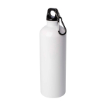 Recycled stainless steel bottle, carabiner, 750ml white colour