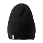 Ribbed stretch knit beanie, double layer, Elevate Life black colour