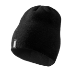 Ribbed stretch knit beanie, double layer, Elevate Life black colour