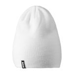 Ribbed stretch knit beanie, double layer, Elevate Life white colour