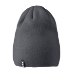 Ribbed stretch knit beanie, double layer, Elevate Life taupe grey colour