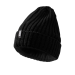 Ribbed stretch knit beanie, flexible fit, Elevate Life black colour