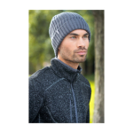 Ribbed stretch knit beanie, flexible fit, Elevate Life black colour