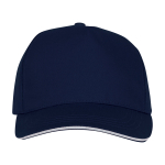 Sandwich-style cap, 5 panels, cotton, 175 g/m2 navy-blue colour