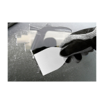 Large ice scraper, recycled plastic, handle grip white colour