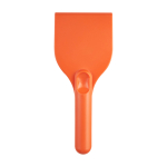 Large ice scraper, recycled plastic, handle grip orange colour