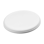 Round frisbee, recycled plastic, speckled finish white colour