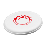 Round frisbee, recycled plastic, speckled finish white colour