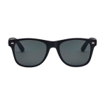 Retro sunglasses, bamboo arms, black coating black colour
