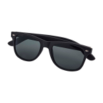 Retro sunglasses, bamboo arms, black coating black colour