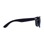 Retro sunglasses, bamboo arms, black coating black colour