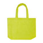 Beach tote bag, soft finish, large compartment lime colour