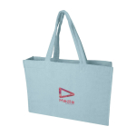 Beach tote bag, soft finish, large compartment pastel blue colour