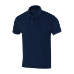 Unisex terry polo shirt, ultra-soft feel, 230 g/m2, Elevate NXT navy-blue colour