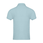 Unisex terry polo shirt, ultra-soft feel, 230 g/m2, Elevate NXT pastel blue colour second rear view