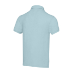 Unisex terry polo shirt, ultra-soft feel, 230 g/m2, Elevate NXT pastel blue colour third rear view