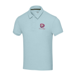 Unisex terry polo shirt, ultra-soft feel, 230 g/m2, Elevate NXT pastel blue colour