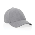 Recycled cotton cap, 6-panel, mottled fabric, 200 g/m² grey colour