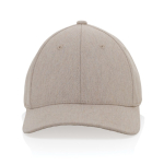 Recycled cotton cap, 6-panel, mottled fabric, 200 g/m² off white colour
