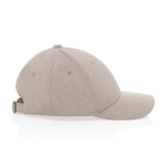 Recycled cotton cap, 6-panel, mottled fabric, 200 g/m² off white colour