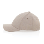 Recycled cotton cap, 6-panel, mottled fabric, 200 g/m² off white colour