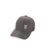 RPET sports cap with 6 panels and buckle closure grey colour