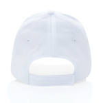 6-panel recycled cotton cap with velcro closure, 190 g/m² white colour