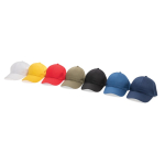 6-panel recycled cotton cap with velcro closure, 190 g/m² white colour