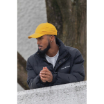 6-panel recycled cotton cap with velcro closure, 190 g/m² yellow colour