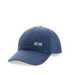 6-panel recycled cotton cap with velcro closure, 190 g/m² navy-blue colour