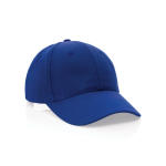 6-panel recycled cotton cap with AWARE™ tracer, 280 g/m² blue colour