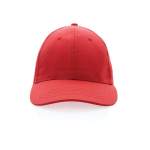 6-panel recycled cotton cap with AWARE™ tracer, 280 g/m² red colour