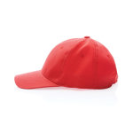 6-panel recycled cotton cap with AWARE™ tracer, 280 g/m² red colour