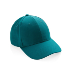 6-panel recycled cotton cap with AWARE™ tracer, 280 g/m² green colour
