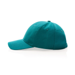 6-panel recycled cotton cap with AWARE™ tracer, 280 g/m² green colour