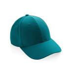 6-panel recycled cotton cap with AWARE™ tracer, 280 g/m² green colour