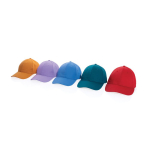 6-panel recycled cotton cap with AWARE™ tracer, 280 g/m² green colour