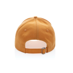 6-panel recycled cotton cap with AWARE™ tracer, 280 g/m² orange colour