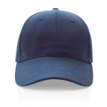 6-panel recycled cotton cap with AWARE™ tracer, 280 g/m² navy-blue colour second view