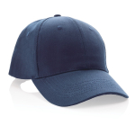 6-panel recycled cotton cap with AWARE™ tracer, 280 g/m² navy-blue colour seventh view