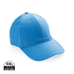 6-panel recycled cotton cap with AWARE™ tracer, 280 g/m² light blue colour
